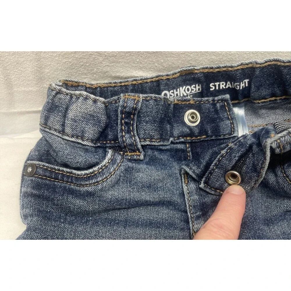 Oshkosh B'gosh Baby Unisex Straight Leg Boy Girl Denim Blue Jeans Size 12 Months